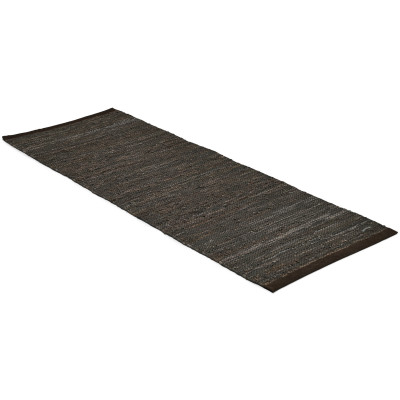 Leather rug choco - trasmatta