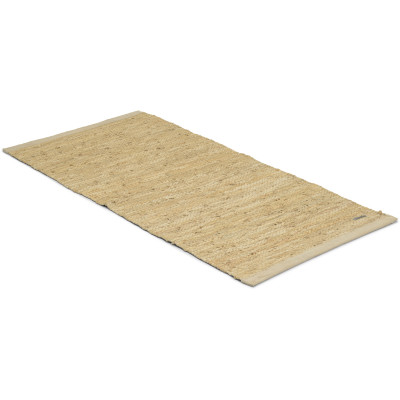 Leather rug beige - trasmatta