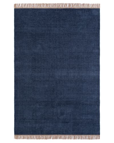 Dover denim blue - handvävd viskosmatta