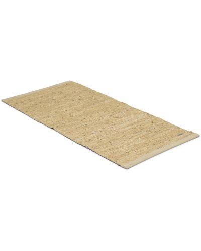 Leather rug beige - trasmatta