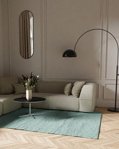 Cotton rug dusty jade - trasmatta